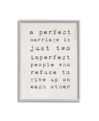 Stupell Industries A Perfect Marriage Gray Framed Texturized Art, 11" L x 14" H