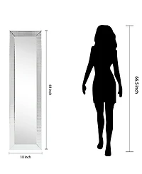 Empire Art Direct Solid Wood Frame Covered with Beveled Prism Mirror - 64" x 18"