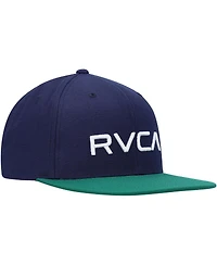 Men's Navy and Green Logo Twill Ii Snapback Hat
