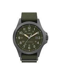 Timex Men's Solar Green Fabric Strap Watch 41 mm
