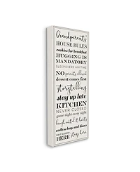 Stupell Industries Grandparents House Rules Canvas Wall Art, 10" x 24"
