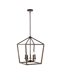 Oria 5-Light Iron Farmhouse Industrial Lantern Led Pendant