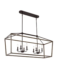Oriana 8-Light Iron Farmhouse Industrial Lantern Led Pendant