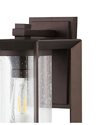 Vaughn 1-Light Modern Rustic Cube Led Outdoor Lantern Set of 2