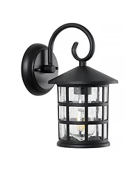 Cadiz 1-Light Cottage Rustic Scrolled Lantern Led Outdoor Lantern, Set of 2