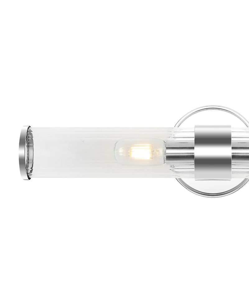 Cecil 2-Light Tall Cylinder Modern Mid-Century Led Vanity