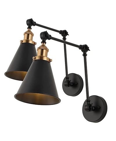 Rover Adjustable Classic Glam Arm Led Wall Sconce, Set of 2