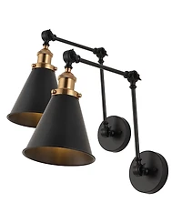 Rover Adjustable Classic Glam Arm Led Wall Sconce, Set of 2