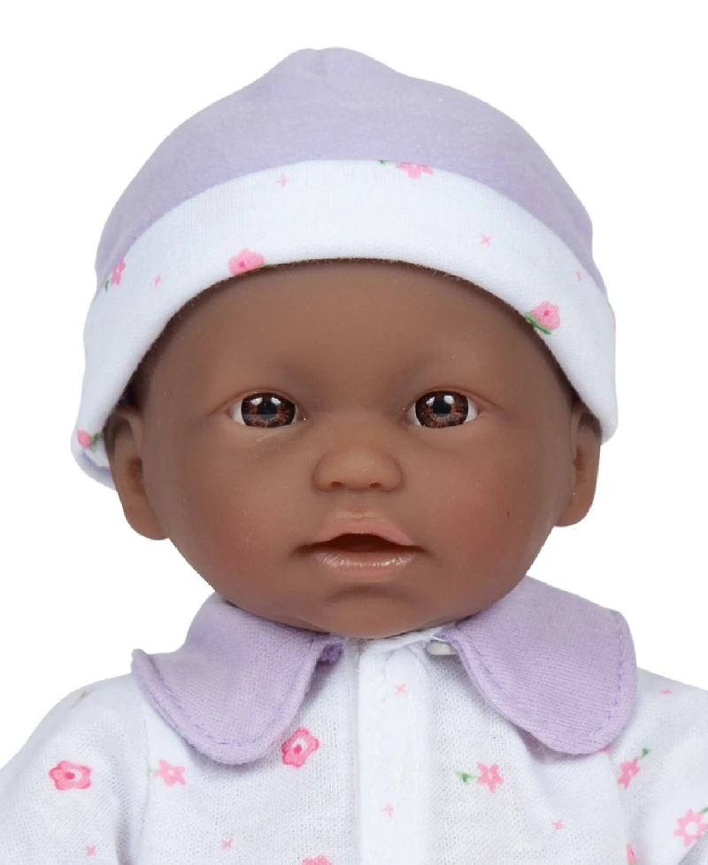 La Baby African American 11" Soft Body Baby Doll Purple Outfit - African American