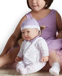 La Baby Asian 20" Soft Body Baby Doll Purple Outfit - Asian