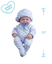 Mini La Newborn 9.5" Real Boy Baby Doll Blue Outfit - Boy