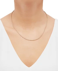 Lightweight Rope Link 18" Chain Necklace in 10k Gold