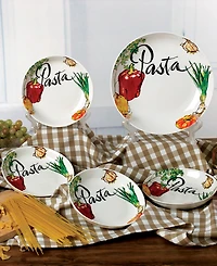 Vegetable Porcelain Pasta by Lorren Home Trends, Set of 5
