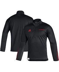 Men's Black Chicago Blackhawks Prime Blue Quarter-Zip Jacket