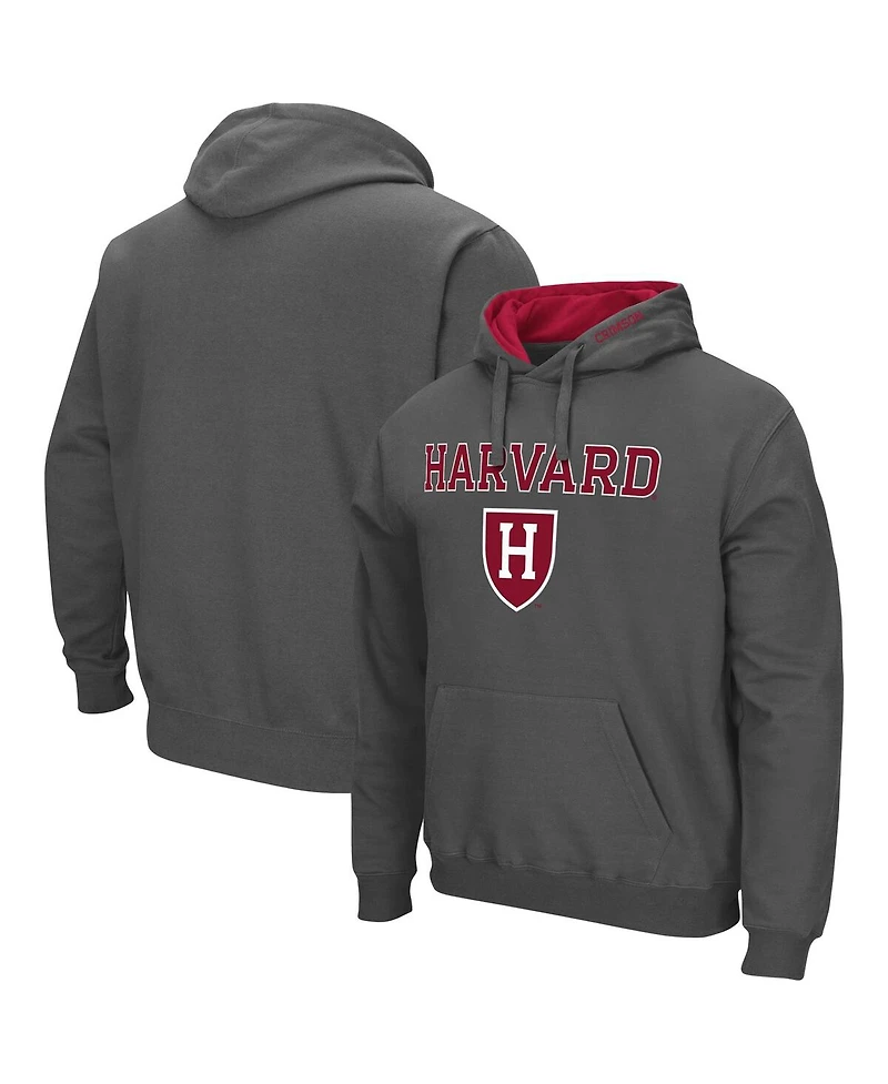 Men's Harvard Crimson Arch and Logo Pullover Hoodie