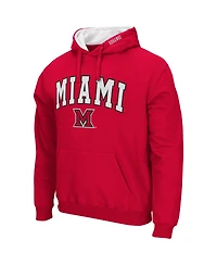 Men's Charcoal Miami University Redhawks Arch and Logo Pullover Hoodie