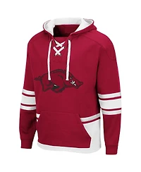Men's Cardinal Arkansas Razorbacks Lace Up 3.0 Pullover Hoodie