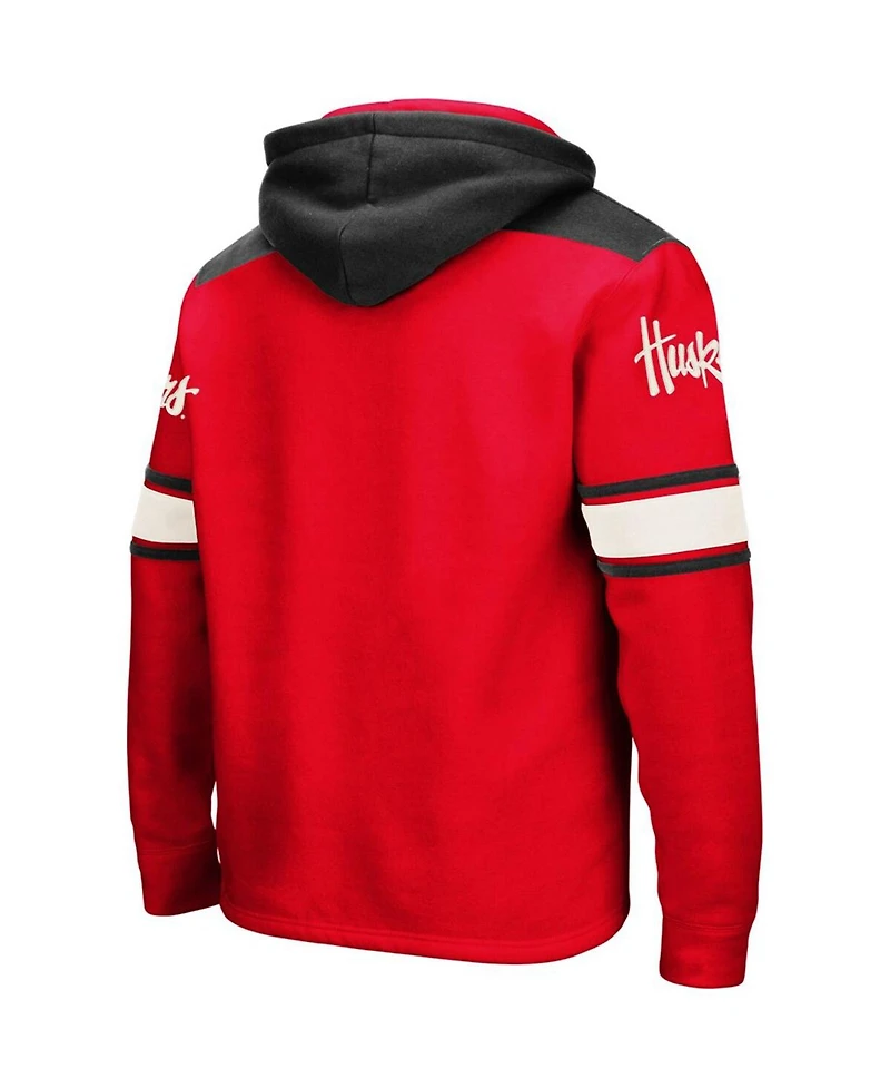 Men's Scarlet Nebraska Huskers 2.0 Lace-Up Pullover Hoodie