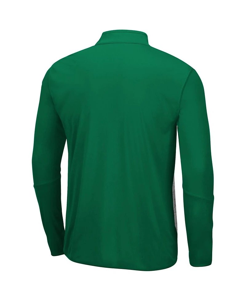 Men's Heathered Gray, Green Oregon Ducks Prospect Quarter-Zip Jacket