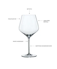 Spiegelau Style Burgundy Wine Glasses, Set of 4, 22.6 Oz