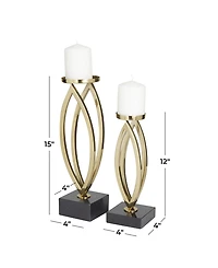Stainless Steel Candle Holder, Set of 2