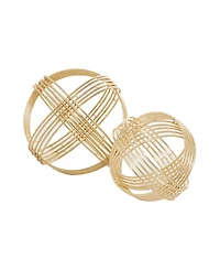 Metal Modern Geometric Sculpture, Set of 2