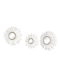 Metal Glam Wall Mirror, Set of 3