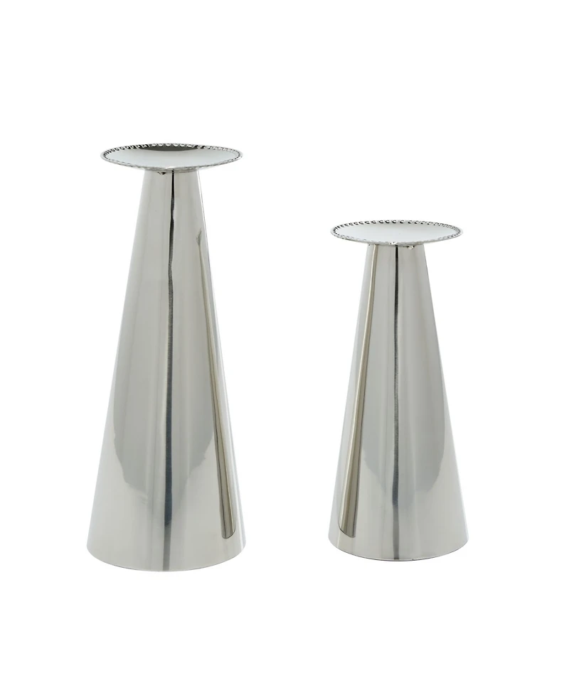 Stainless Steel Glam Candle Holder, Set of 2