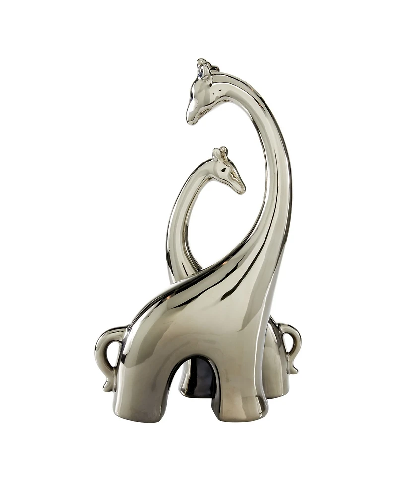 Ceramic Contemporary Giraffe Sculpture, 15" x 11"