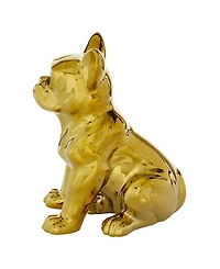 CosmoLiving by Cosmopolitan Ceramic Glam Dog Sculpture, 12" x 6"