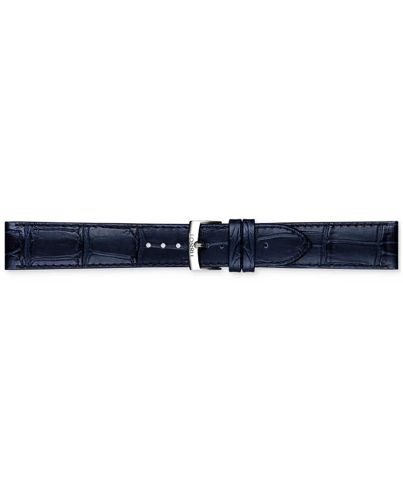 Tissot Men's Carson Premium Gent Moonphase Blue Leather Strap Watch 40mm