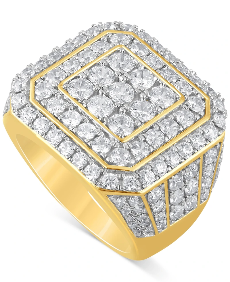 Men's Diamond Cluster Ring (5 ct. t.w.) 10k Yellow, White or Rose Gold
