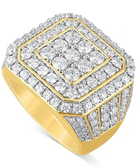 Men's Diamond Cluster Ring (5 ct. t.w.) 10k Yellow, White or Rose Gold