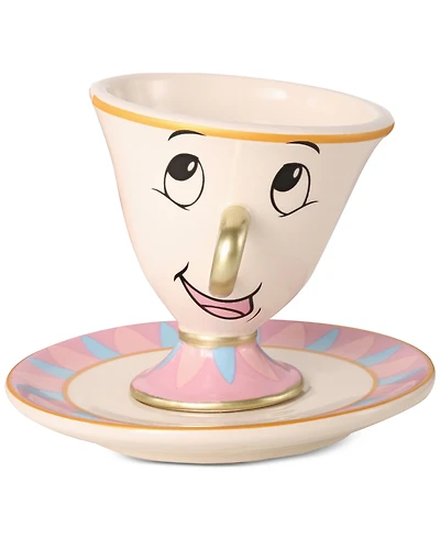 Beauty and the Beast White Chip Trinket Dish