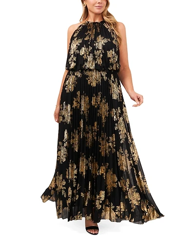 Msk Plus Floral-Print Dress