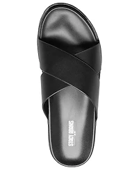Stacy Adams Men's Montel Cross Strap Slide Sandal
