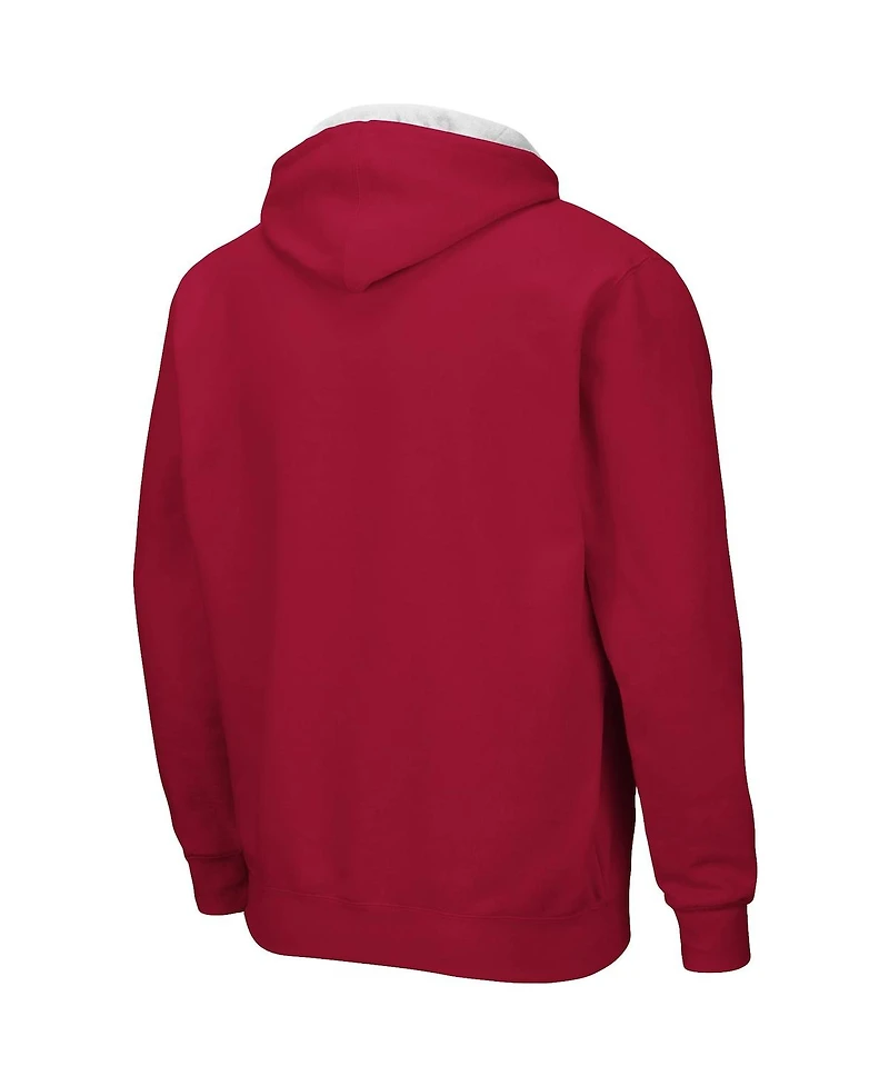Men's Cardinal Indiana Hoosiers Big and Tall Full-Zip Hoodie