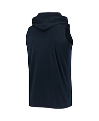 Men's Navy Milwaukee Brewers Sleeveless Pullover Hoodie