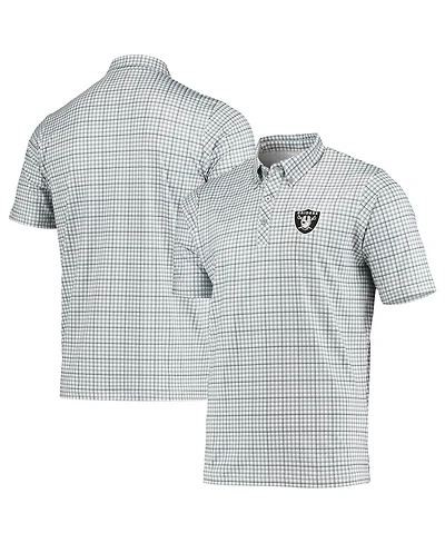 Men's Gray, Black Las Vegas Raiders Deliver Button-Down Polo Shirt