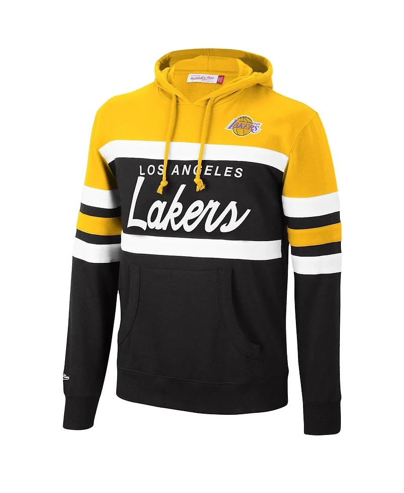 Men's Gold, Black Los Angeles Lakers Head Coach Pullover Hoodie