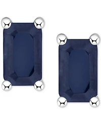 Tanzanite Stud Earrings (1/2 ct. t.w.) 14k White Gold (Also Emerald, Sapphire & Ruby)