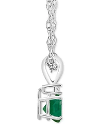 Sapphire (5/8 ct. t.w.) & Diamond Accent 18" Pendant Necklace 14k White Gold (Also Ruby)