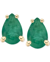 Sapphire Pear-Cut Stud Earrings (1 ct. t.w.) 14k Gold (Also Emerald & Ruby)