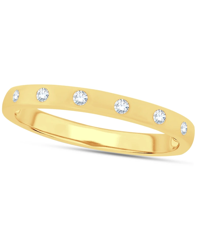 3-Pc. Set Diamond Tri-Tone Stack Rings (1/5 ct. t.w.)