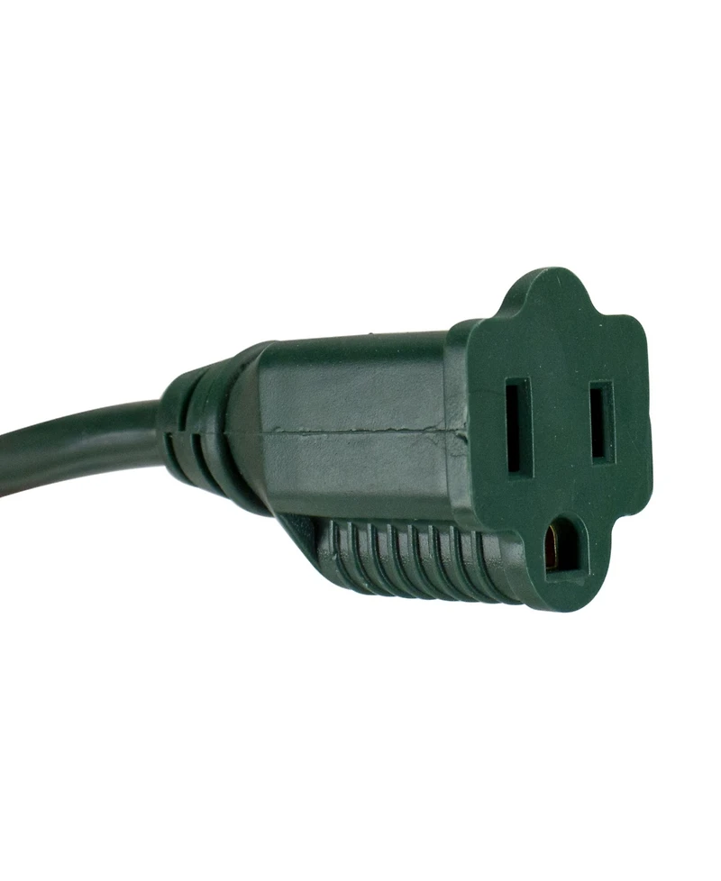 12' 3-Prong Outdoor Commercial Extension Power Cord with Outlet Block