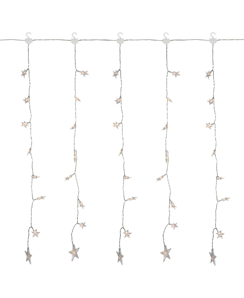 120 Count Led Warm Curtain Christmas Lights with 7.5' Wire