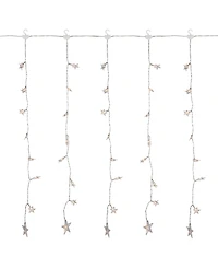 120 Count Led Warm Curtain Christmas Lights with 7.5' Wire