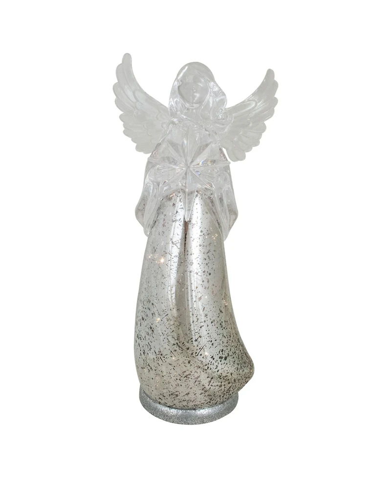 13" Lighted Angel Holding a Star Christmas Tabletop Figurine