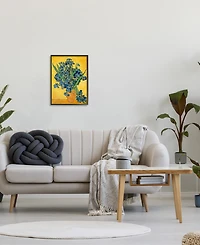 Stupell Industries Van Gogh Irises Post Impressionist Painting Black Framed Giclee Texturized Art, 16" x 20"