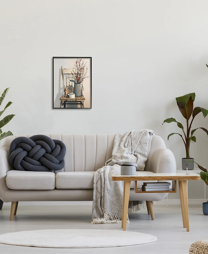 Stupell Industries Retro Rustic Things Neutral Painting Black Framed Giclee Texturized Art, 16" x 20"